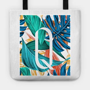 Tropical Alphabet “Q” Tote