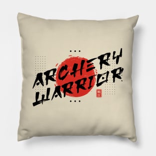 Oriental Brush Archery Warrior Pillow