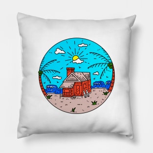 Tropical Beach Pillow