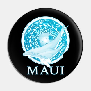 Humpback whales Shield of Maui Pin