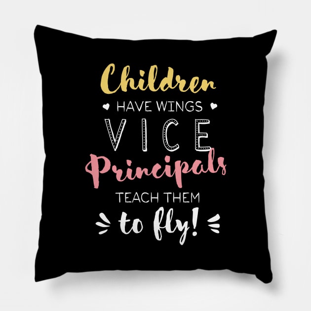 Vice Principal Gifts - Beautiful Wings Quote Pillow by BetterManufaktur