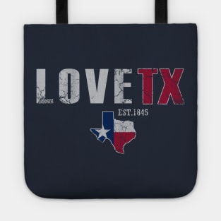 Love Texas TX Texan Retro Fade Tote