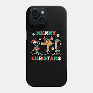 Merry Christmas Hairstylist Groovy Hairdresser Barber Xmas Phone Case