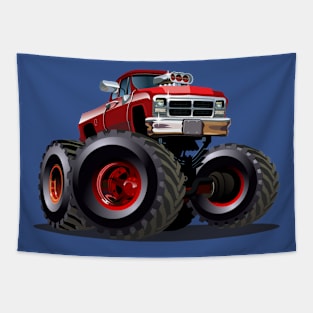 Cartoon monster truck Tapestry