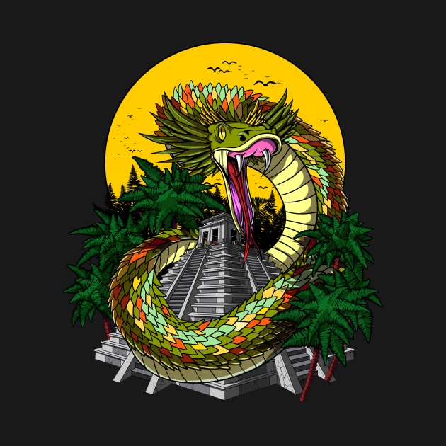 Quetzalcoatl Aztec Serpent God by underheaven