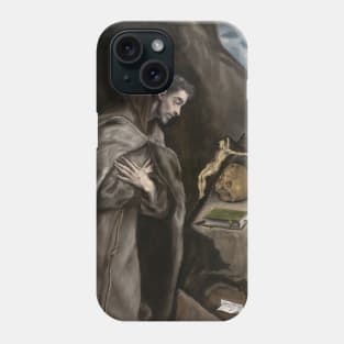 Saint Francis Kneeling in Meditation by El Greco Phone Case