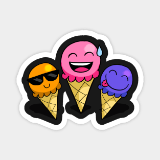 Emoji Ice Cream Cones Magnet