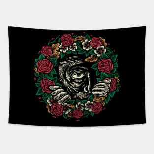 Illustration Flower eye Tapestry