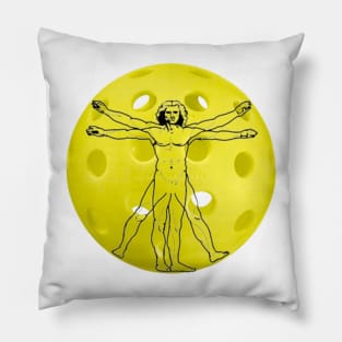 Pickleball Da Vinci Vitruvian Man Pillow