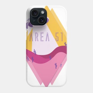 Triple DIamond-View Area 51 Desert in Pink Phone Case