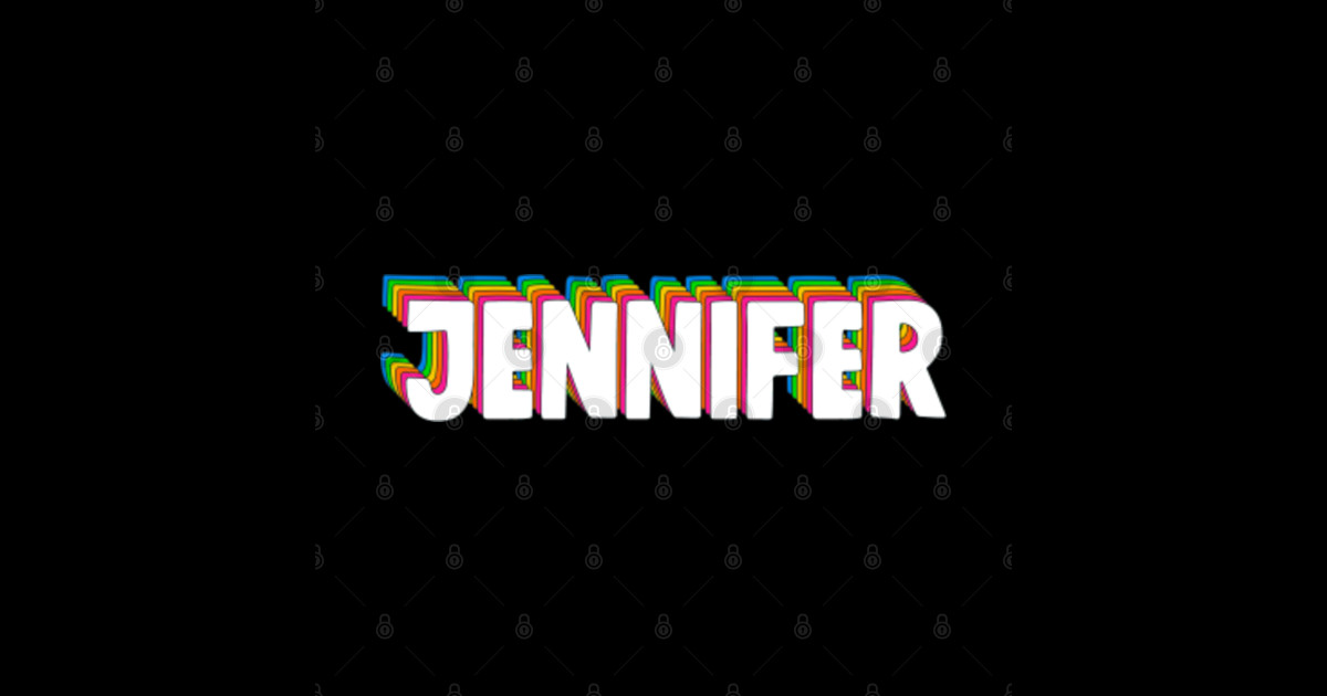 Hello My Name Is Jennifer Rainbow Name Tag - Jennifer - Sticker ...