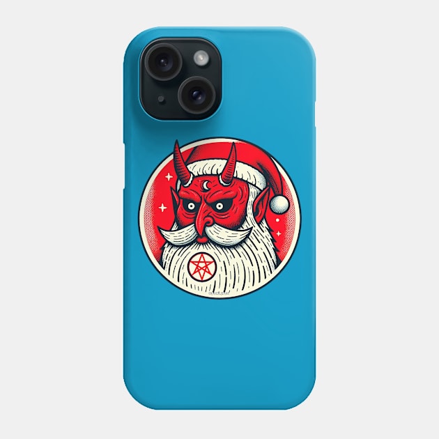 Hail Santa - Creepy Devil Santa Phone Case by Sketchy