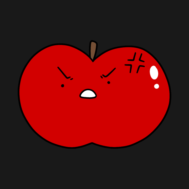 Angry Red Apple by saradaboru