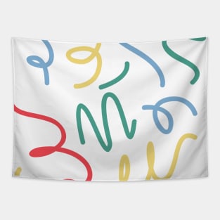 Swish Shapes Abstract Pattern Tapestry
