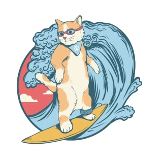 cat love surfing T-Shirt