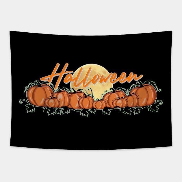 Halloween Pumpkins Tapestry by AuburnQuailart