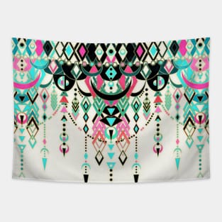 Modern Deco in Pink and Turquoise Tapestry