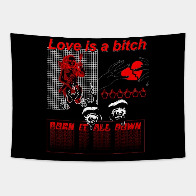 Love sucks Tapestry by VanessaBorusse