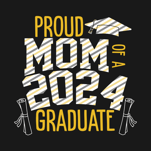 Proud Of Mom 2024 Graduate Senior 2024 Gift For Women Mother day by truong-artist-C