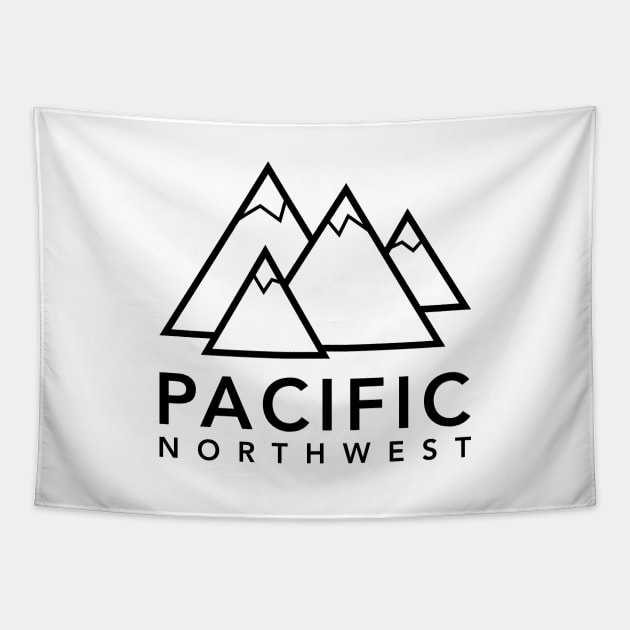 PNW Mountains Tapestry by RainShineDesign