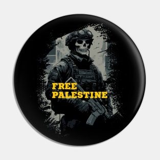Free Palestine // Retro Solider Design Pin