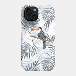 Toucan and palm leaves Phone Case