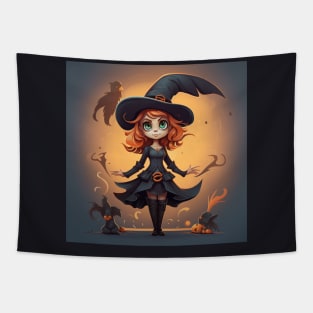 Happy halloween witch Tapestry