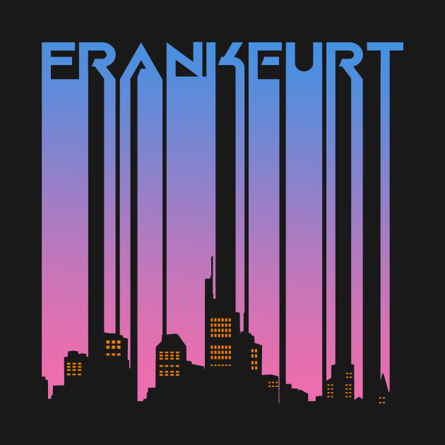 Frankfurt vintage retro City Silhouette Geschenk by Foxxy Merch