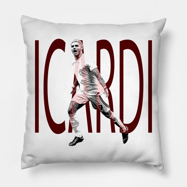 Mauro Icardi Pillow by StoneSoccer