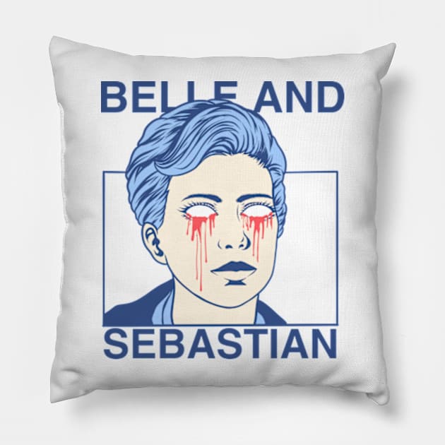 Belle and Sebastian - Horror Design Pillow by BlockersPixel