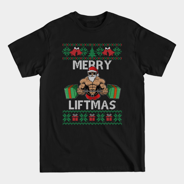 Discover Merry Liftmas Christmas Xmas Fitmas Fitness Santa Holiday 6 - Funny Christmas - T-Shirt