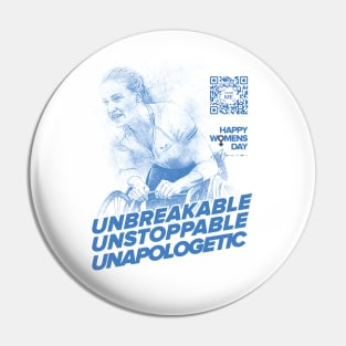 Women's Day 2025- Maria Paralympic Athlete on wheels Pin