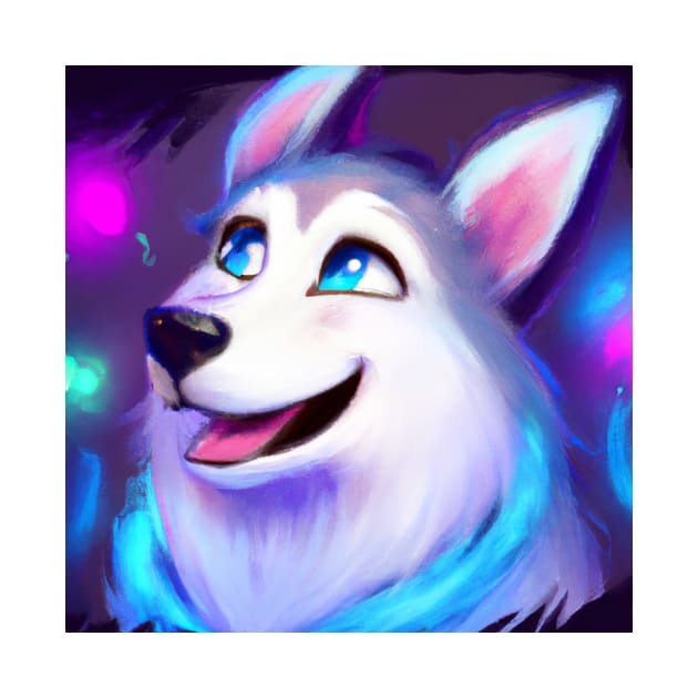 Cute Husky Drawing by Play Zoo