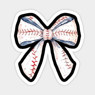 Baseball Mom Coquette Bow Mothers Day Baseball Mama Magnet