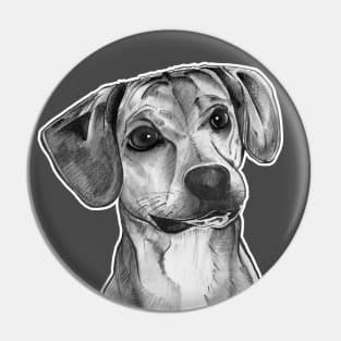 Finn the Beagle Mix Pin