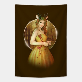 Autumn Woodland Fairy Tapestry