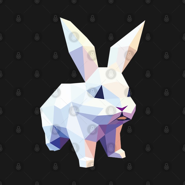 Vibrant Low Poly Rabbit: A Kaleidoscope of Colors by linann945