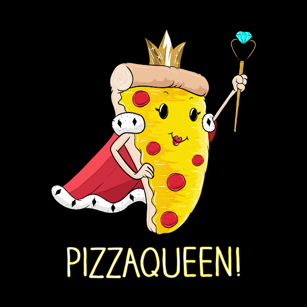 Funny Pizza Queen Shirt fast food hungry girl pizza Lover by ELFEINHALB