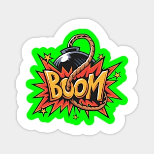 Boom Cartoon Style Magnet