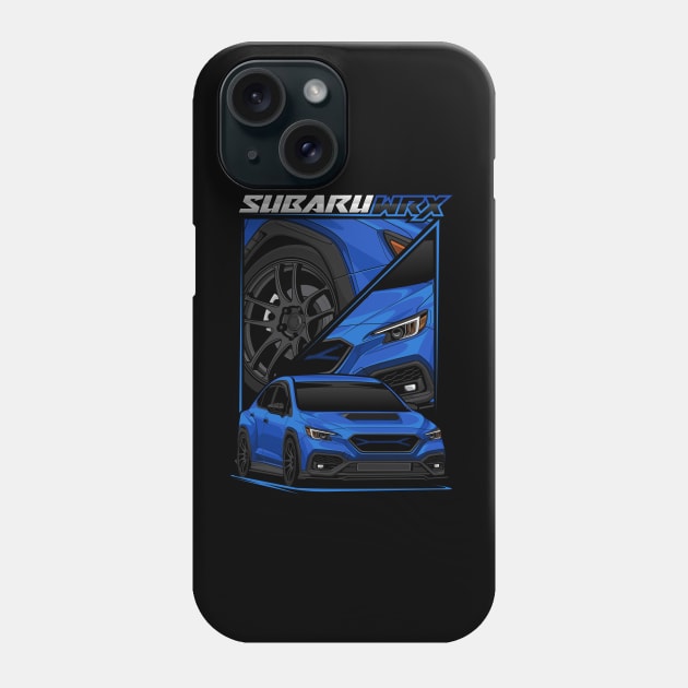 VB WRX in World Rally Blue Phone Case by RetroWRX Inc.