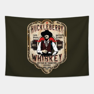 Huckleberry Whiskey Label Tapestry