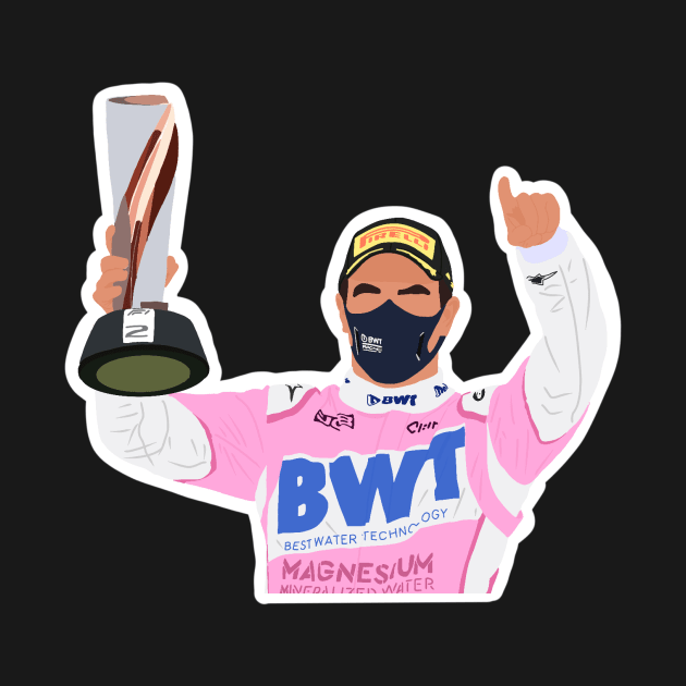 Sergio 'Checo' Perez celebrating his podium at the Turkish Grand Prix 2020 by royaldutchness