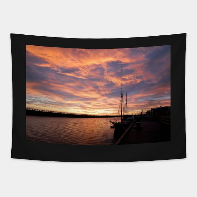 October sunrise on the River Blyth Tapestry by Violaman