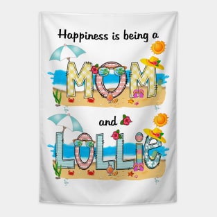 Happiness Is Being A Mom And Lollie Summer Beach Happy Mother's Tapestry