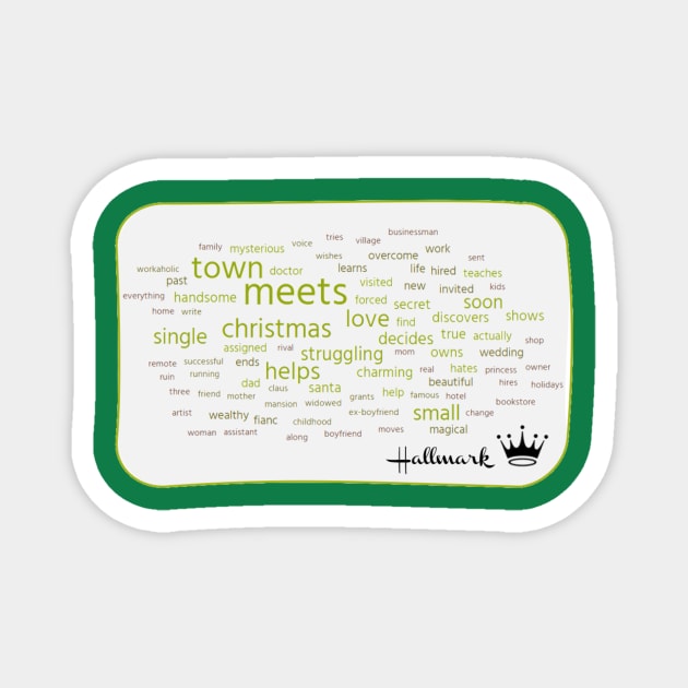 Hallmark Christmas Word Cloud Magnet by Sonicling