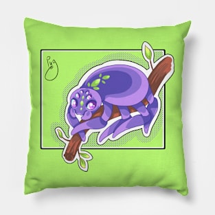 Purple Spider on a branch Pillow