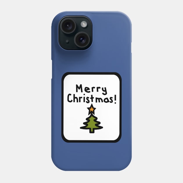 Framed Merry Christmas Tree Phone Case by ellenhenryart