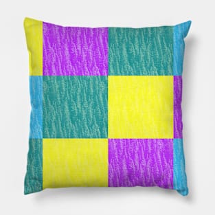 Vibrant Checker Pattern Pillow