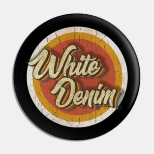 circle vintage White Denim Pin