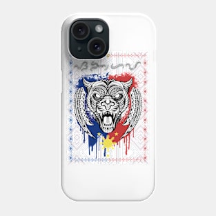 Tribal line Art Tiger / Baybayin word Sanghaya (Dignity) Phone Case